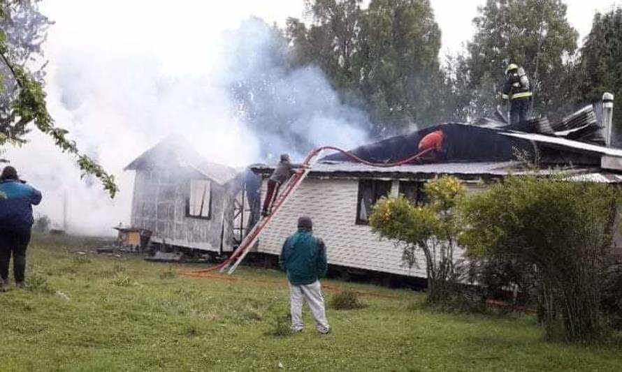 Incendio afectó a posta rural en Mariquina