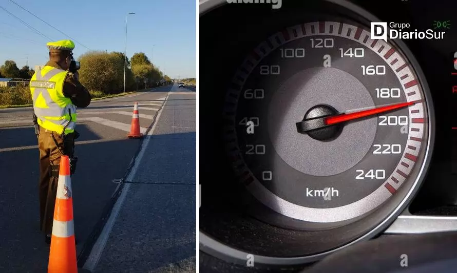 Osornino fue sorprendido manejando a 190 kms. por hora en la Ruta 5 Sur